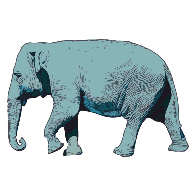 Elephant, Blue Elephant, Elephant, Pachyderm