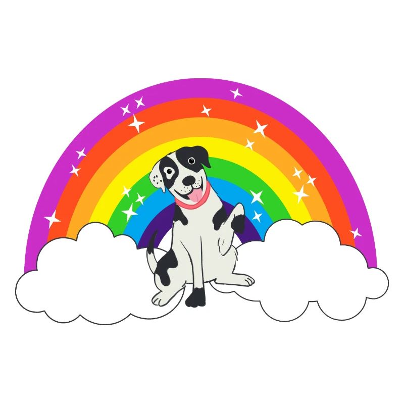 Kidcore Rainbow Dalmatian Clouds Idée cadeau