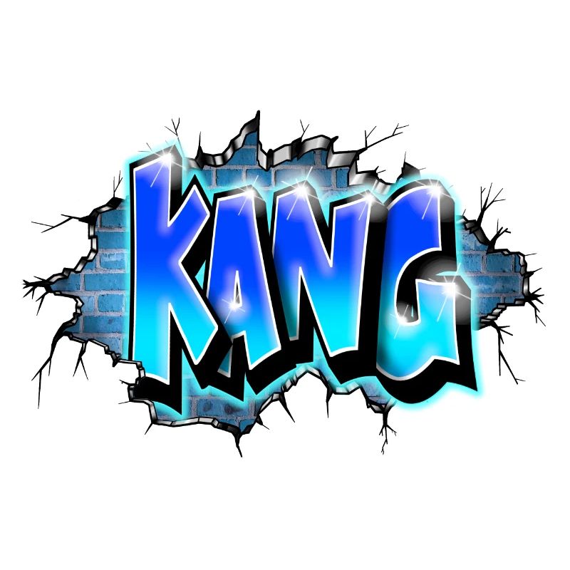KANG GRAFFITI NAME PRINT Blue