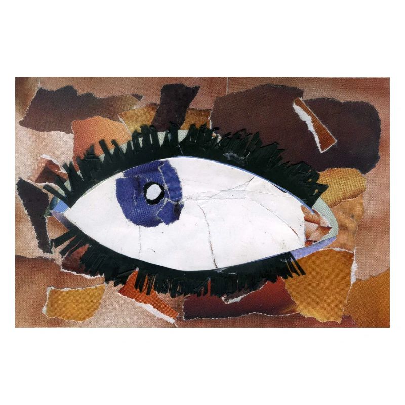 Abstrakte Collage Augenkunst