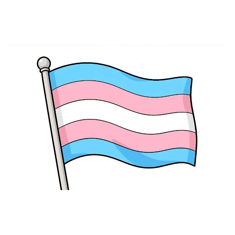 Drapeau Transgenre Pastel Wave