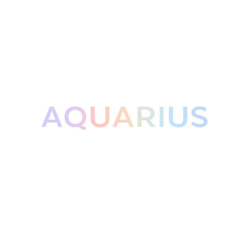 Pastel Aquarius Gradient Typography