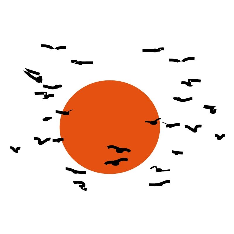 Oiseaux dans le soleil