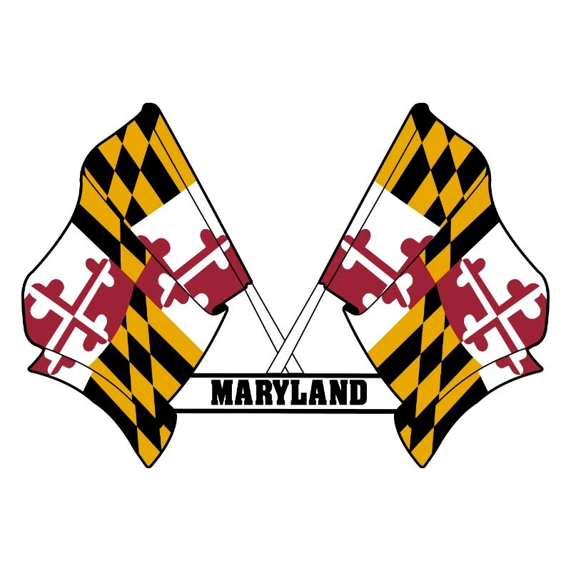 Two flags text MARYLAND