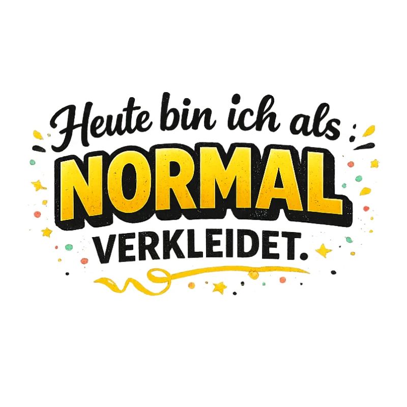 Today I'm dressed as NORMAL
