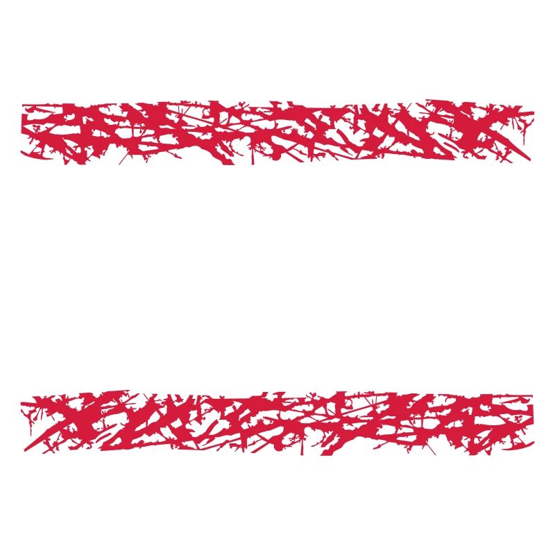 2 red stripe line bar underlined frame around