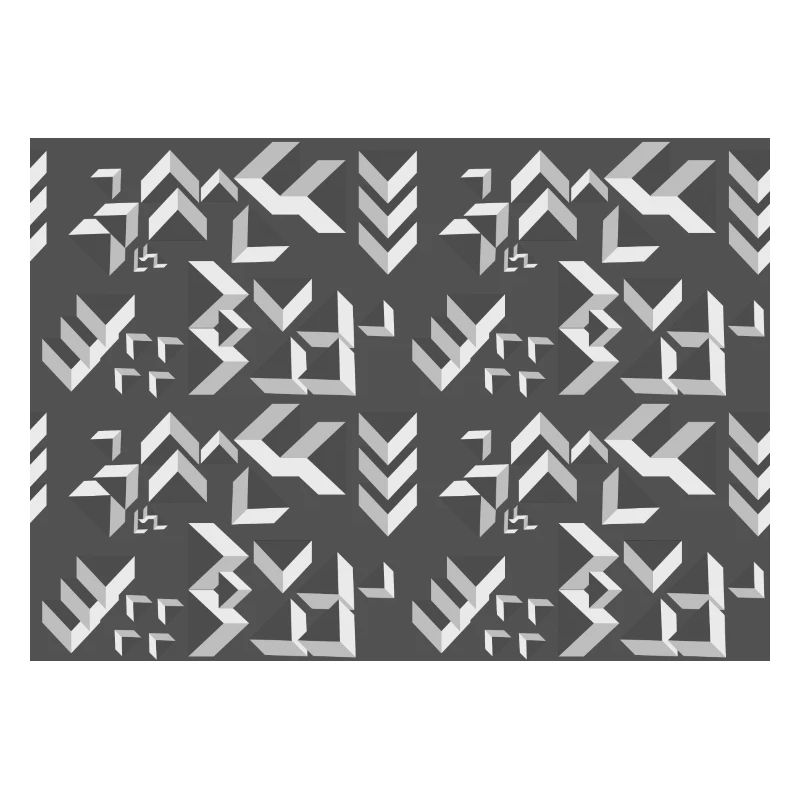 Deco pattern triangles grey-white