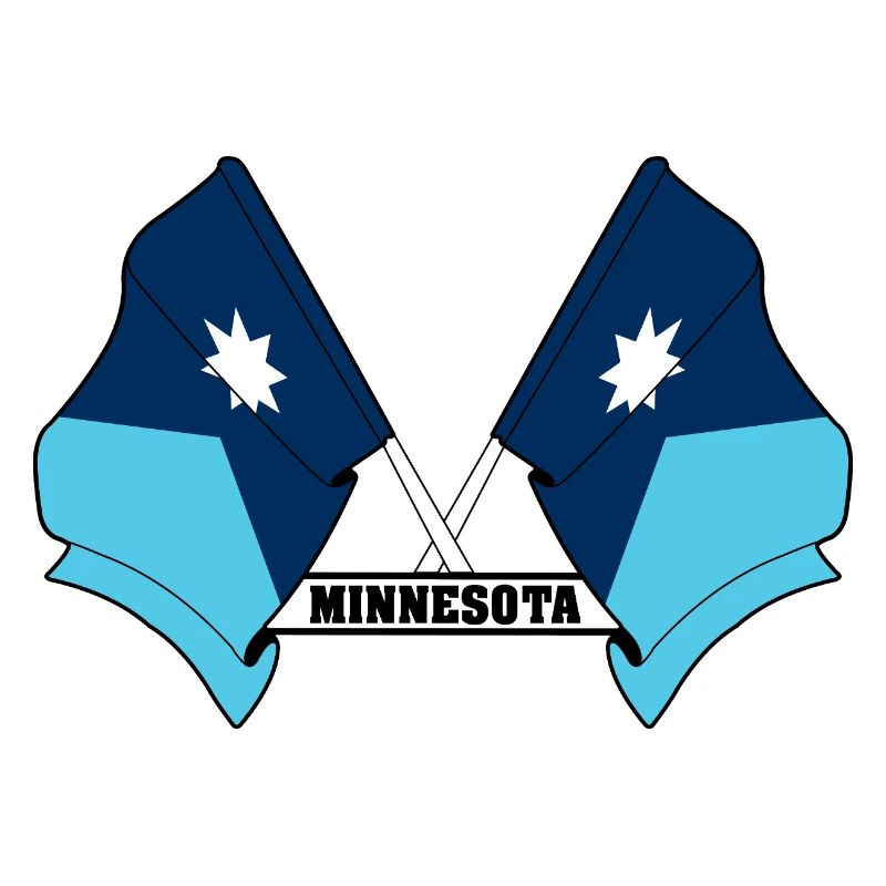 Deux drapeaux texte MINNESOTA