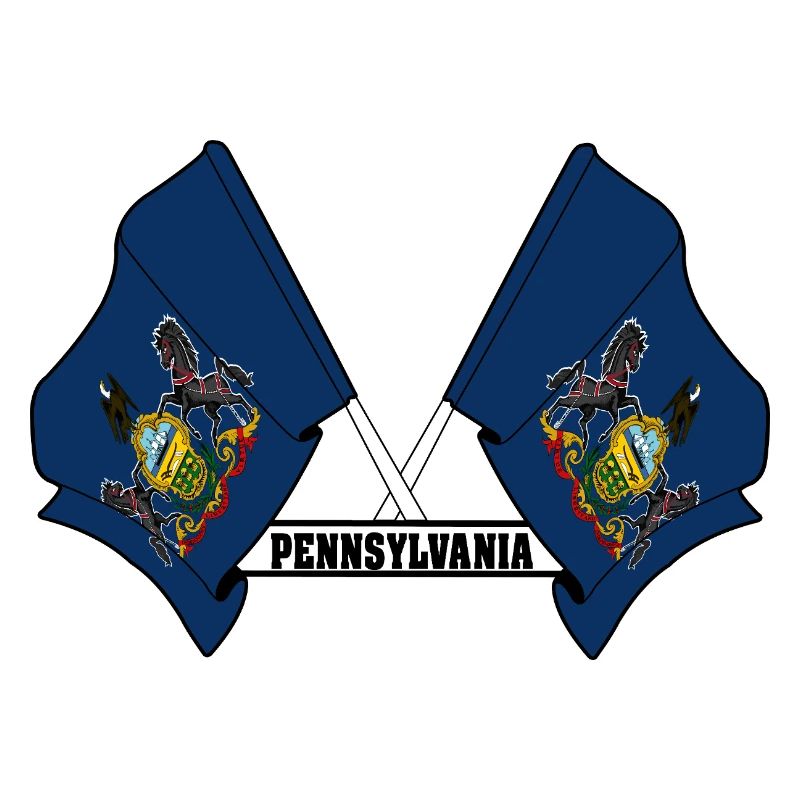 Two flags text PENNSYLVANIA