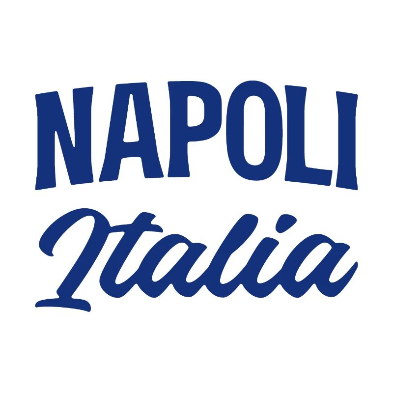 Napoli Italia Script in Blau