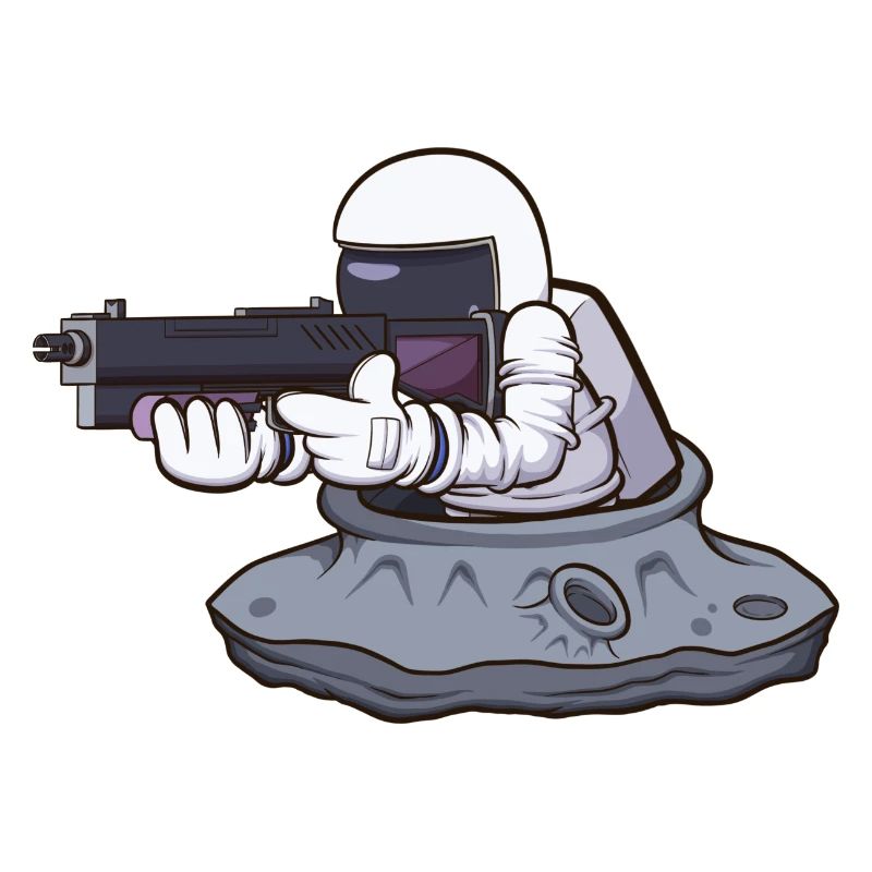 Astronaut mit Waffe