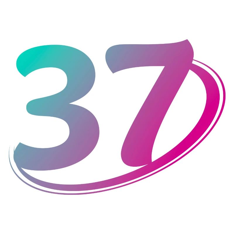 Nummer 37 mehrfarbig