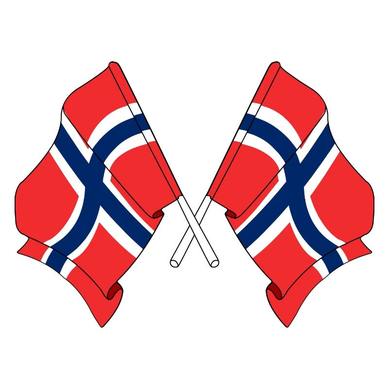 Two flags Norway