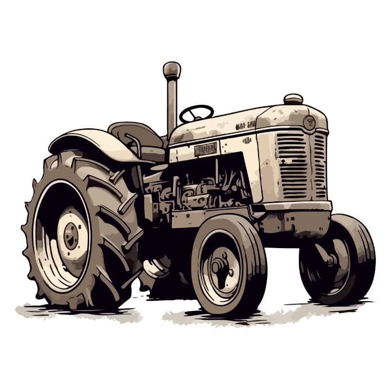 Old-fashioned tractor