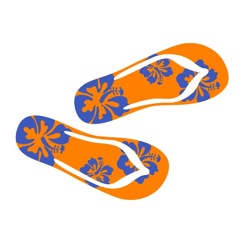 Latschen Hawai Flip Flops Urlaub Sommer Blume Fun
