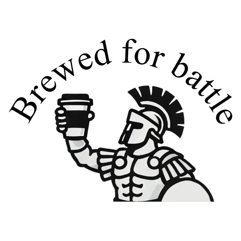 Infusé pour la bataille - Gladiator coffee design