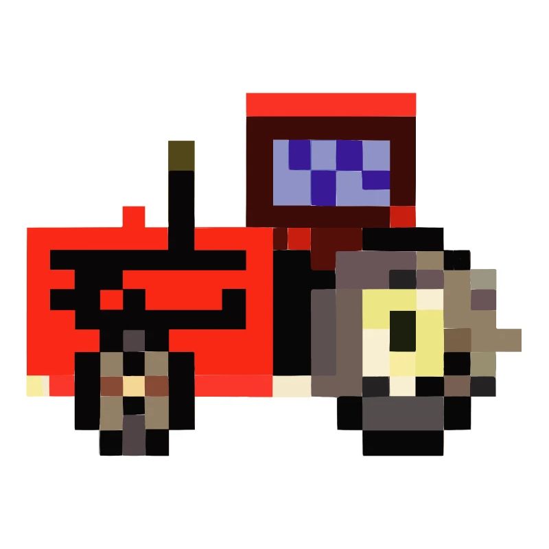 Tractor pixelated gift idea pixel tractor