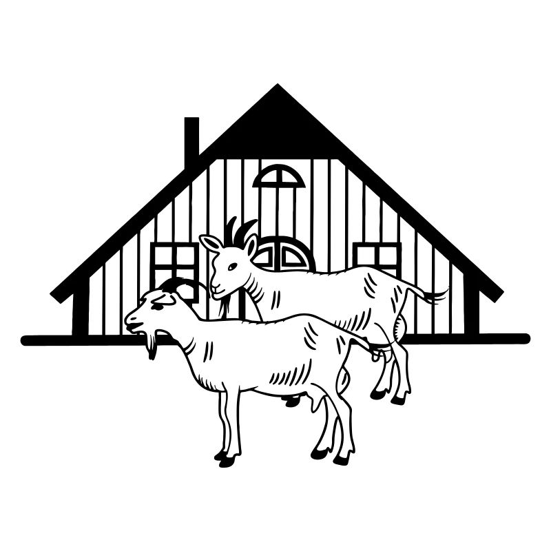 Ziegenfarm oder Stall