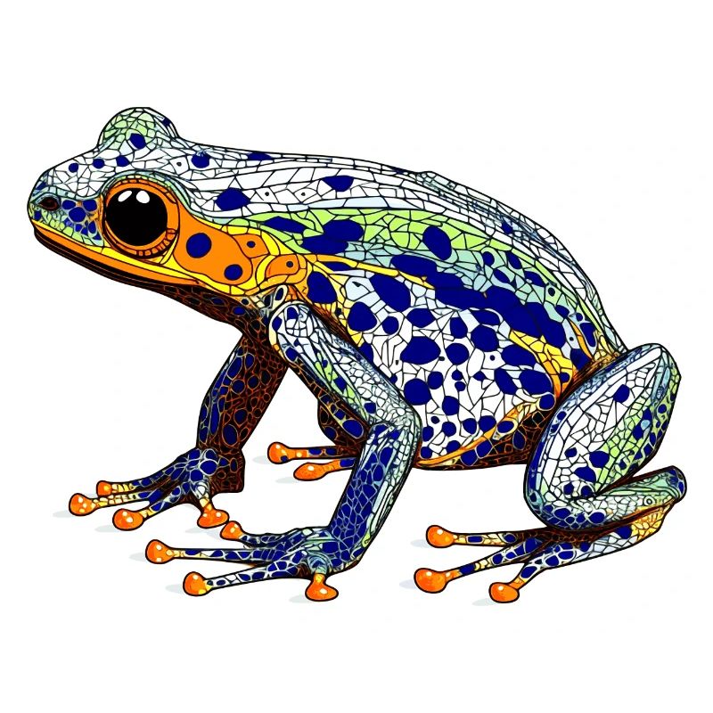 Grenouille empoisonnée avec une belle couleur d’avertissement comme un amphibien