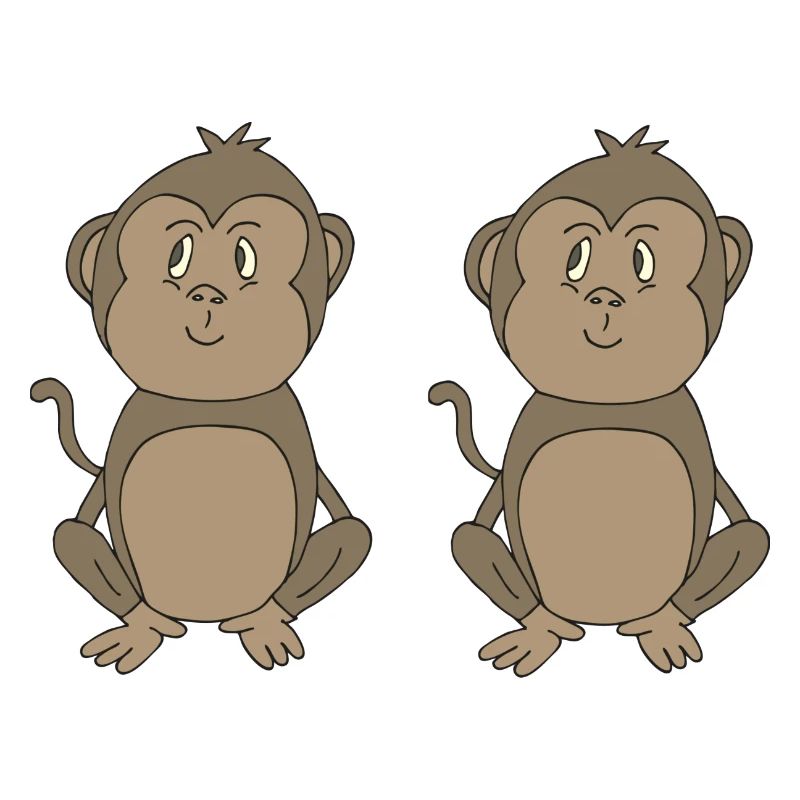 Monkey funny in a double pack