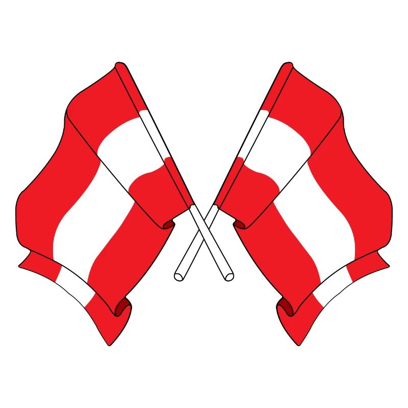 Deux drapeaux Autriche