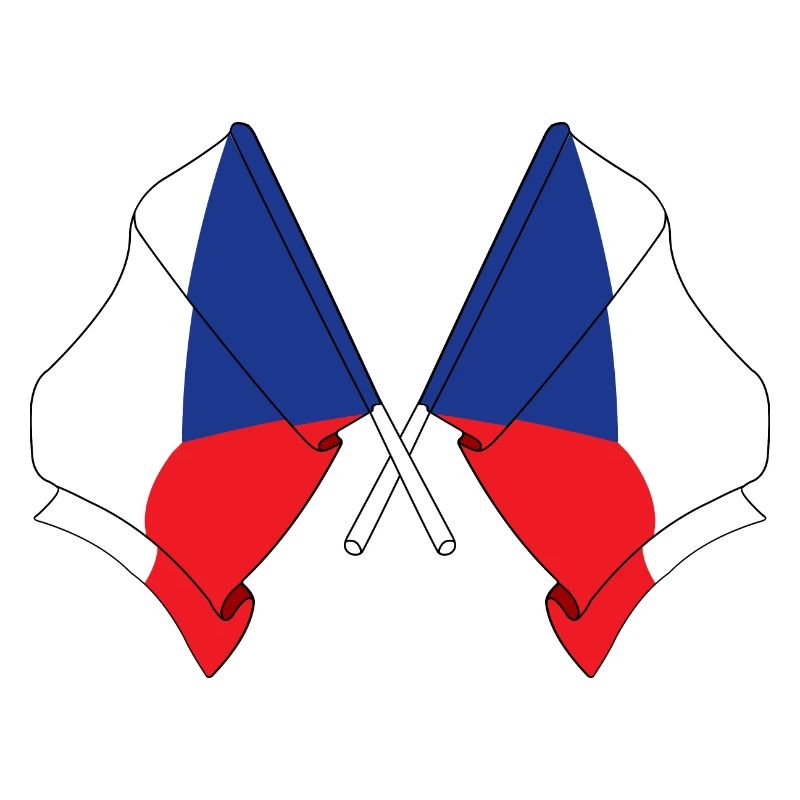 Deux drapeaux République tchèque