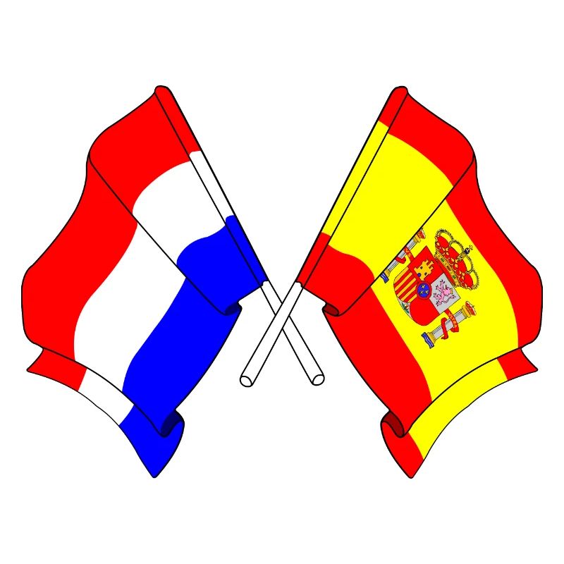 Drapeau des Pays-Bas et drapeau de l’Espagne
