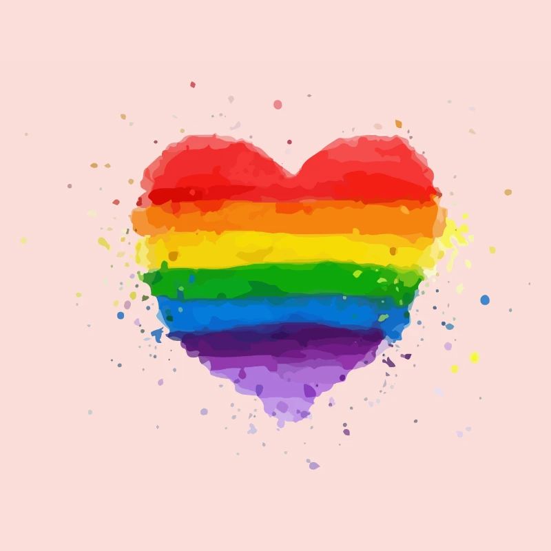 Regenbogen Herz