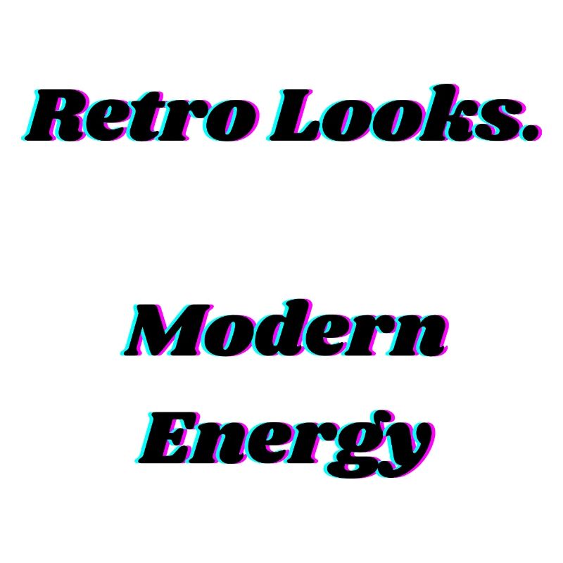 Retro Neon Glitch Typography Design