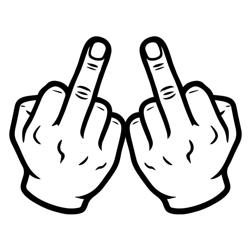 Hand Mittelfinger Frech