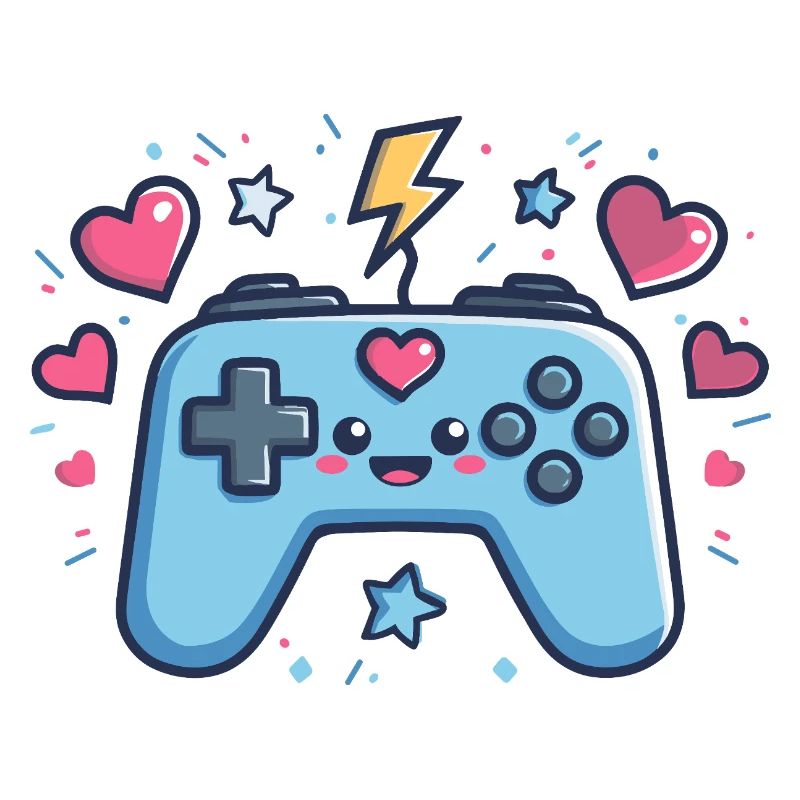 Kawaii Game Controller Herz Design