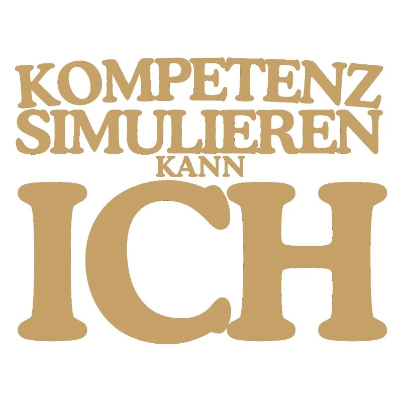 Kompetenz simulieren kann ich Retro Design