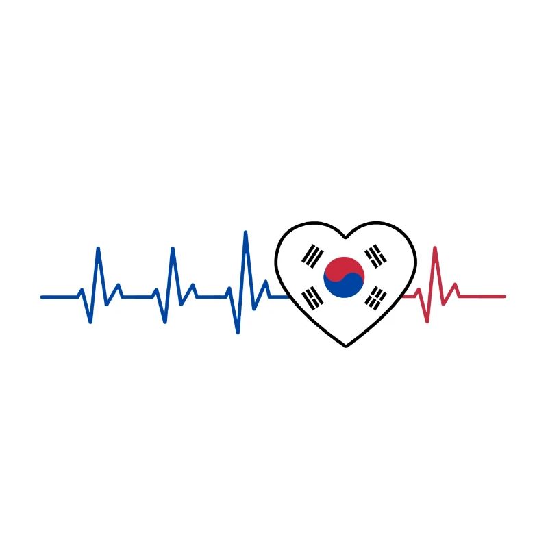 COUP DE COEUR CORÉE ECG DRAPEAU CADEAU
