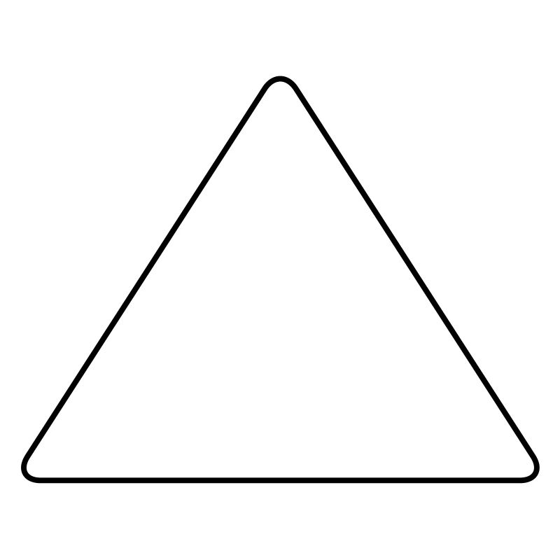 Triangle avec coins arrondis