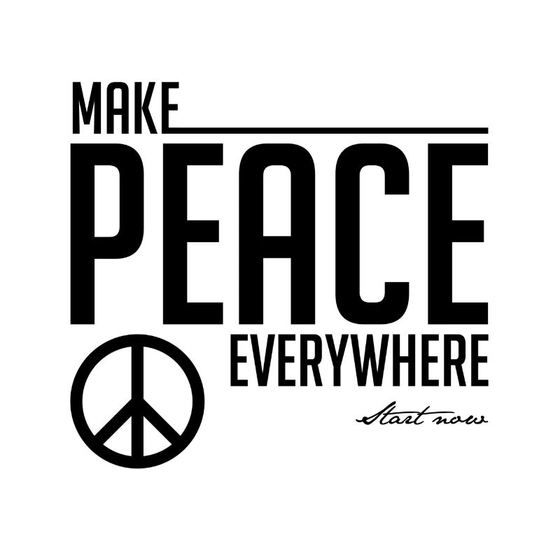 Peace everywhere black