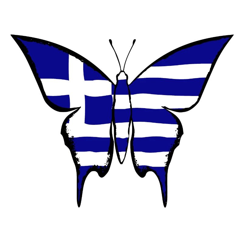 Drapeau de la Grèce papillon