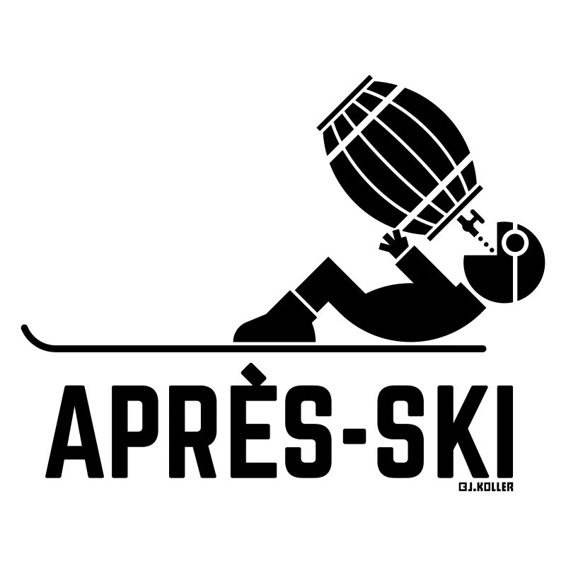 Après-Ski (Apres Ski Biertrinker Bierfass / Black)