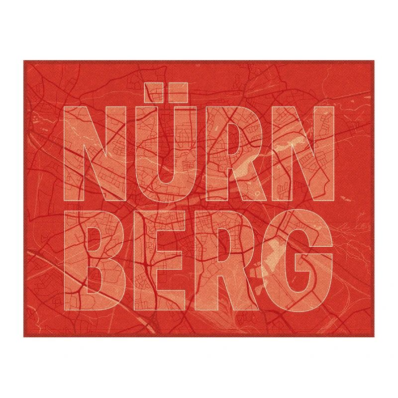 Nuremberg City Map Bold