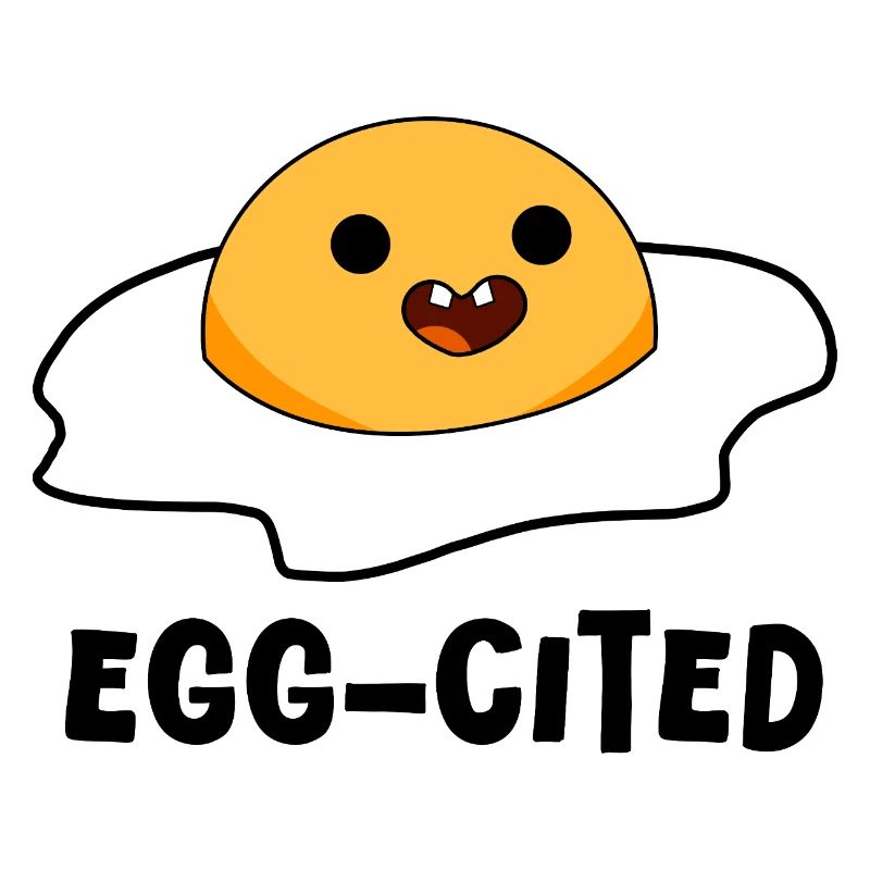 Egg-cited! – Cracked Egg Doodle, Playful Sketch