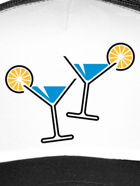 2 cocktail glasses (light blue)