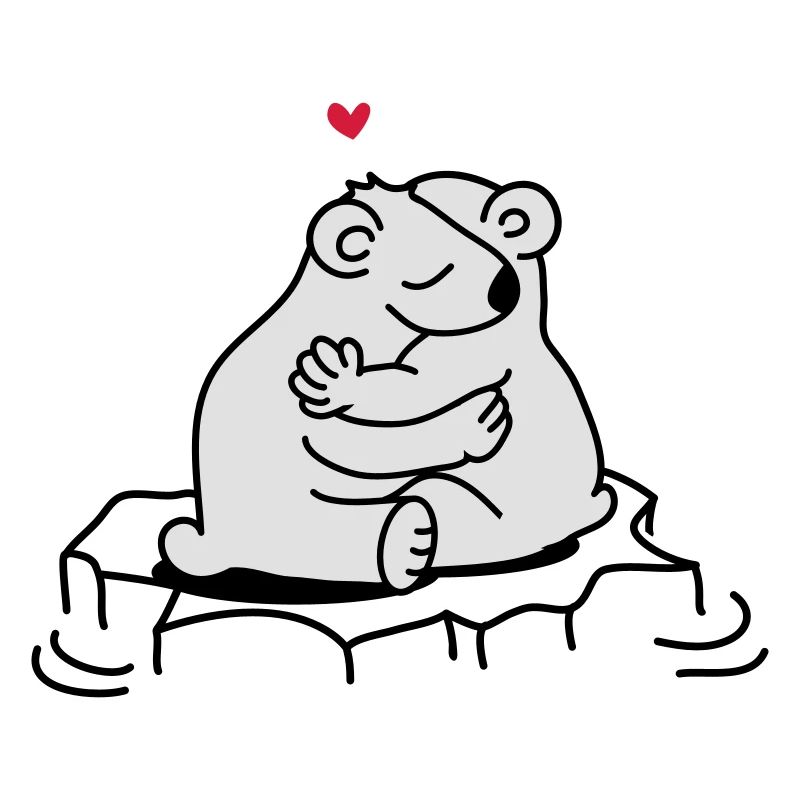 Zwei verliebte Eisbären