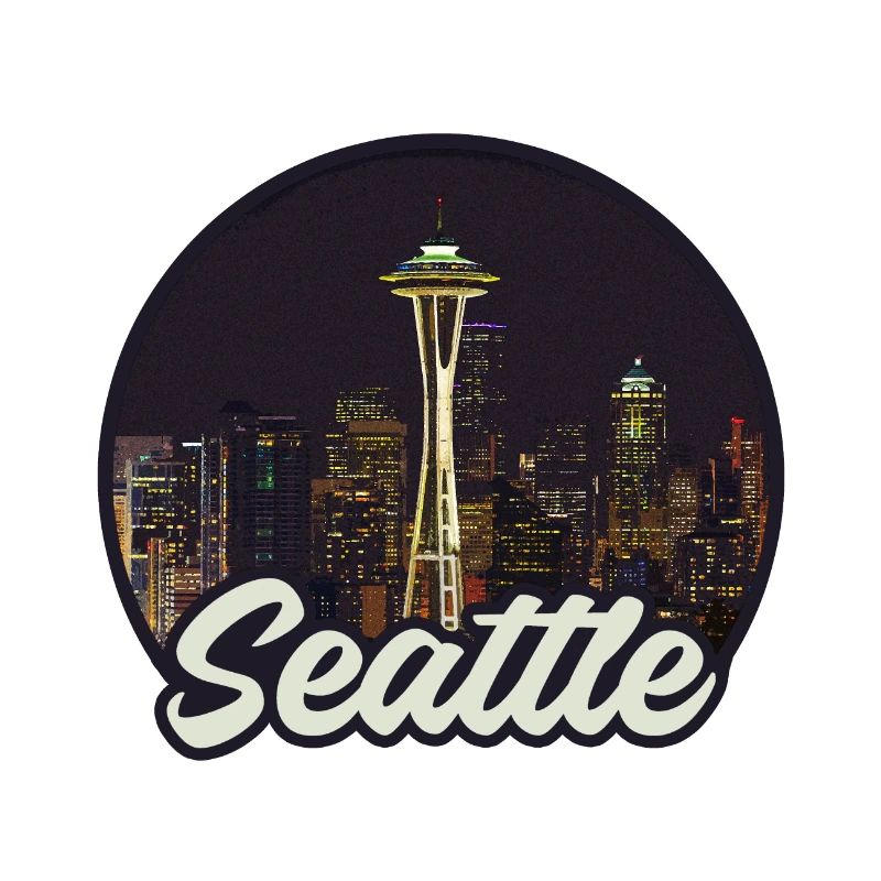 Seattle Skyline Nacht Patch