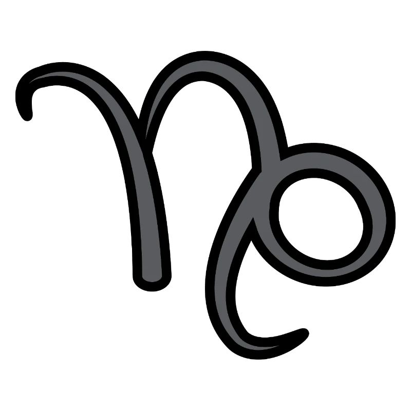 Steinbock Sternzeichen Symbol Schwarz & Grau