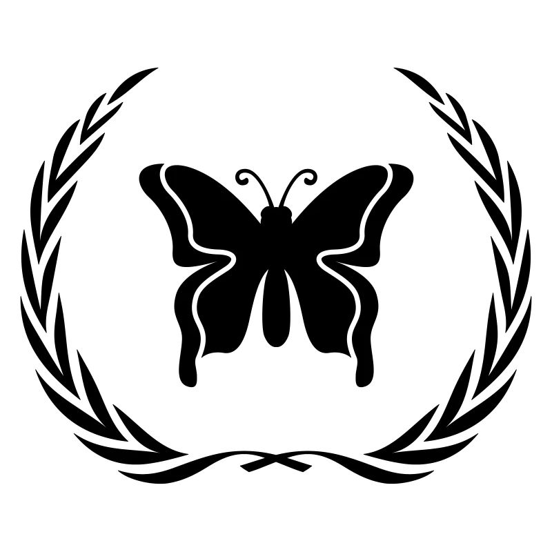 Couronne de symbole de papillon