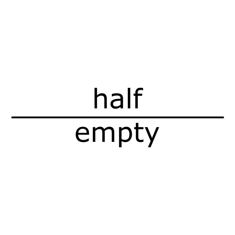 half empty (tasses & sacs)