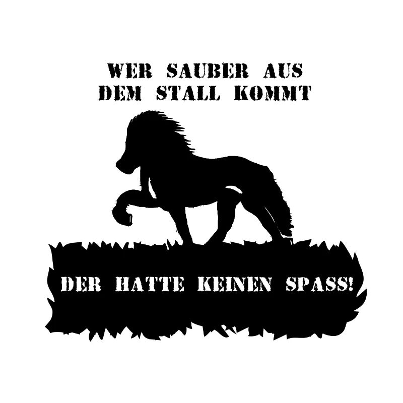 Spruch 7 mit Pferd 1 schwarz