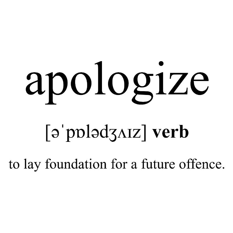 Apologize | entschuldigen Definition Dictionary