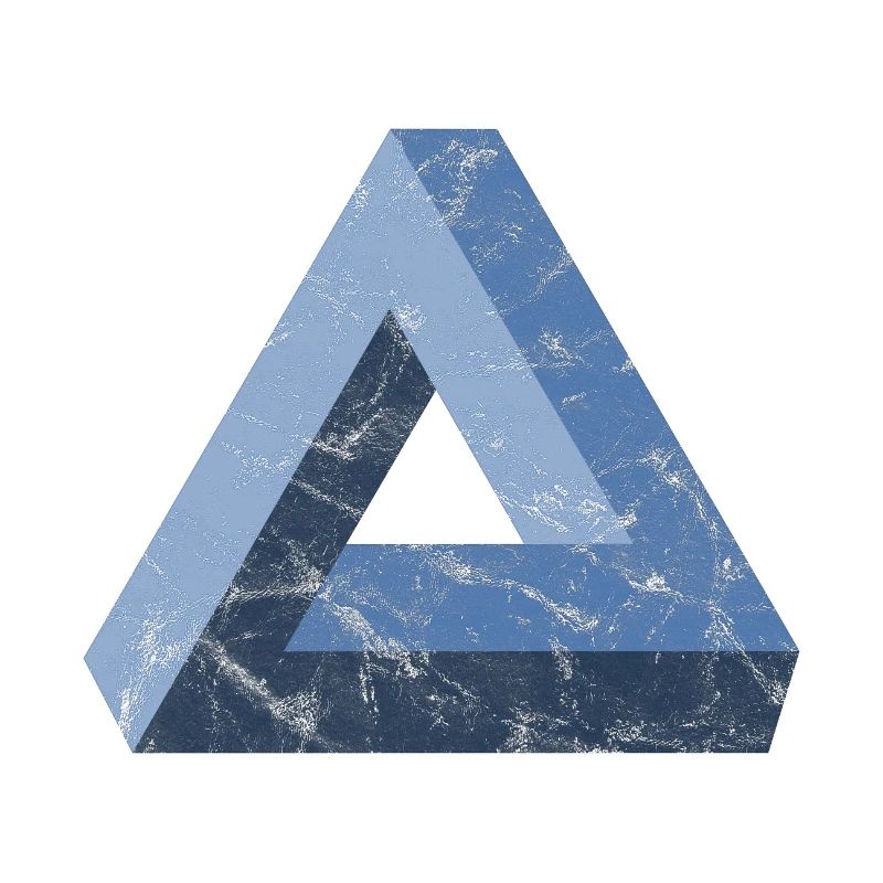 Triangle impossible Tribar Illusion optique Mathe