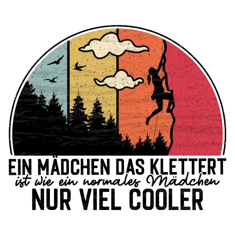 Mädchen die klettern Bergsteigen - Kletterer