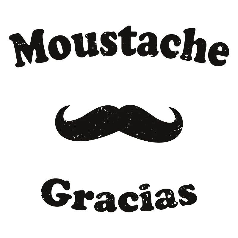 Schnurrbart Gracias Humor Bärtig Spanisches Geschenk